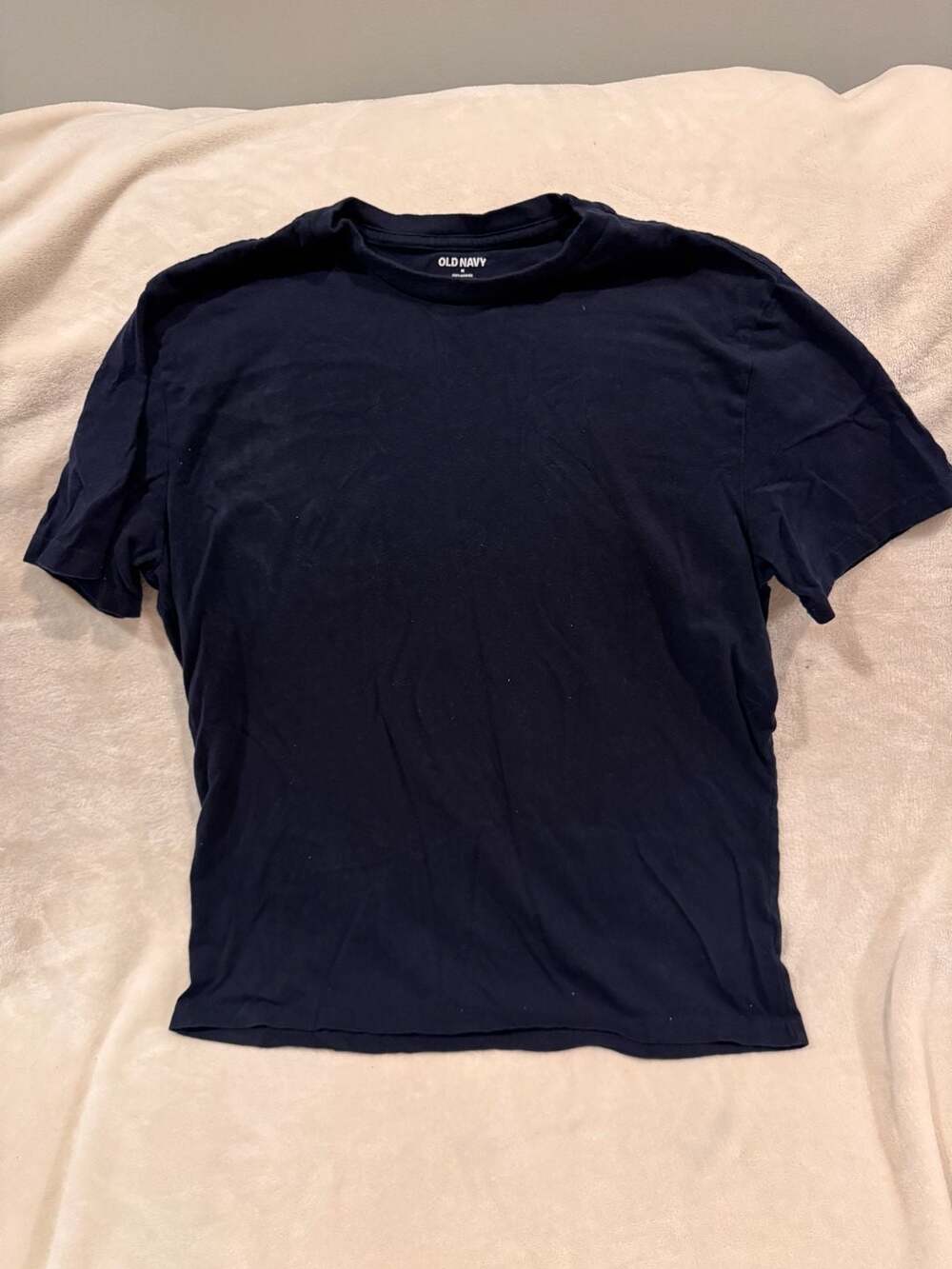 Old Navy Soft-Washed Solid Navy Blue Short Sleeve T-Shirt Mens Size Medium